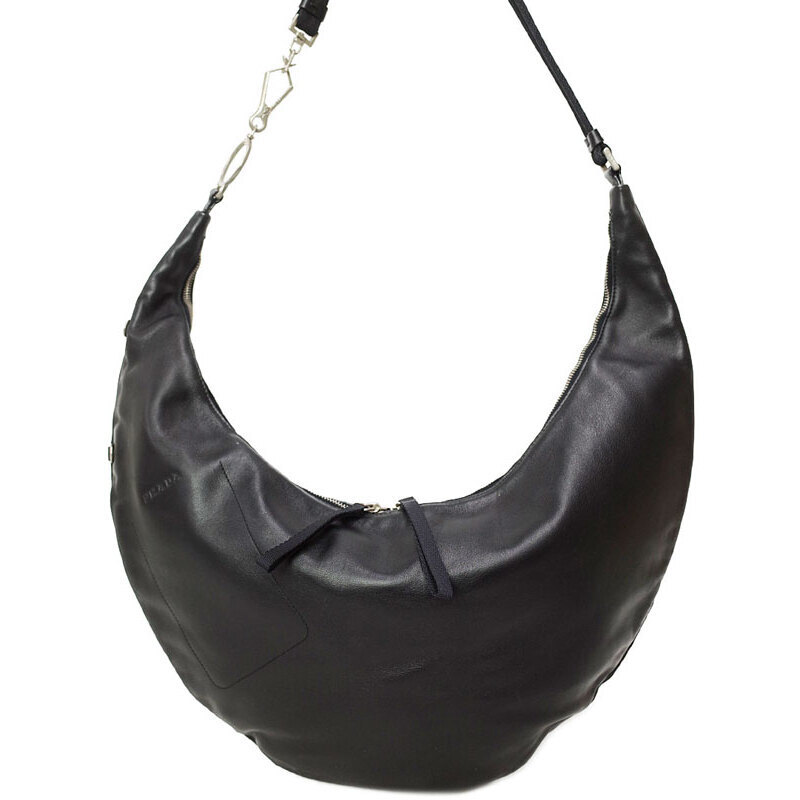 Prada Leather Shoulder Bag Crossbody Black